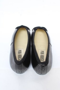 画像3: PINK HOUSE / リボン付きフラットパンプス M 黒 Y-25-11-30-044-LO-SH-SZ-ZY