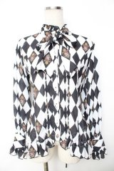 ATELIER PIERROT / Diamond Circus ブラウス  白 Y-25-11-30-047-EL-BL-SZ-ZY