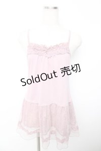 axes femme / レース重ねキャミ M アワピンク Y-25-11-30-049-AX-TO-SZ-ZY