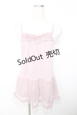 画像1: axes femme / レース重ねキャミ M アワピンク Y-25-11-30-049-AX-TO-SZ-ZY