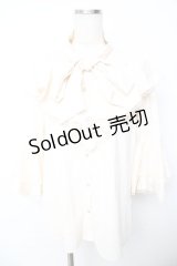 axes femme / タイ付姫袖風フリルブラウス F クリーム Y-25-11-30-051-AX-BL-SZ-ZY