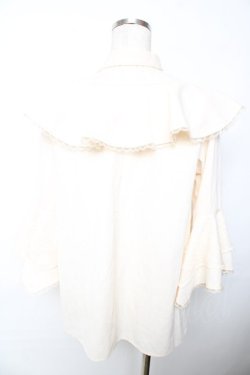 画像2: axes femme / タイ付姫袖風フリルブラウス F クリーム Y-25-11-30-051-AX-BL-SZ-ZY