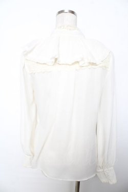 画像2: axes femme kawaii / レースボータイフリルブラウス M 生成り Y-25-11-30-052-AX-BL-SZ-ZY