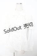 axes femme Kawaii / レースケープブラウス M 白 Y-25-11-30-054-AX-BL-SZ-ZS