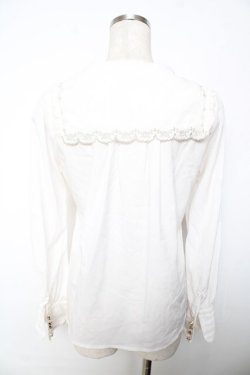 画像2: axes femme kawaii / スカラップバラ刺繍ブラウス M 白 Y-25-11-30-055-AX-BL-SZ-ZY