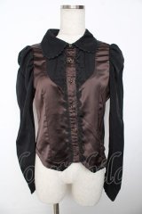 axes femme kawaii / ベスト風ブラウス M 黒 Y-25-11-30-058-AX-BL-SZ-ZY