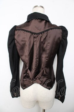 画像2: axes femme kawaii / ベスト風ブラウス M 黒 Y-25-11-30-058-AX-BL-SZ-ZY