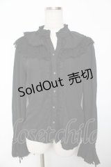 axes femme kawaii / バラレースフリブラウスル M 黒 Y-25-11-30-061-AX-BL-SZ-ZY