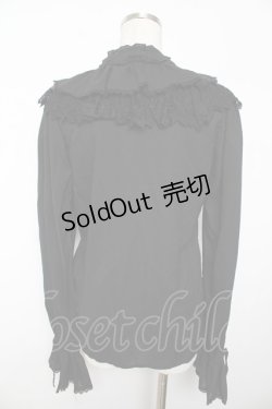 画像2: axes femme kawaii / バラレースフリブラウスル M 黒 Y-25-11-30-061-AX-BL-SZ-ZY