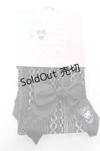 m petit by misako / AMクロミリボンタイツ L-LL ブラック Y-25-11-30-009-LO-ZA-SZ-ZY