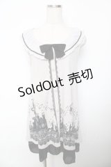 axes femme / お城柄チュニック  グレー Y-25-11-30-069-AX-OP-SZ-ZY