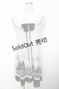 axes femme / お城柄チュニック  グレー Y-25-11-30-069-AX-OP-SZ-ZY