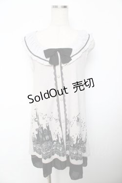 画像1: axes femme / お城柄チュニック  グレー Y-25-11-30-069-AX-OP-SZ-ZY