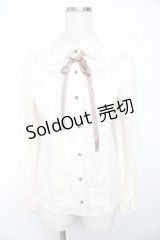 axes femme / 前立てデザインブラウス風プルオーバー  生成り Y-25-11-30-070-AX-TO-SZ-ZY