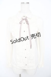 axes femme / 前立てデザインブラウス風プルオーバー  生成り Y-25-11-30-070-AX-TO-SZ-ZY