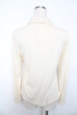 画像2: axes femme / 前立てデザインブラウス風プルオーバー  生成り Y-25-11-30-070-AX-TO-SZ-ZY