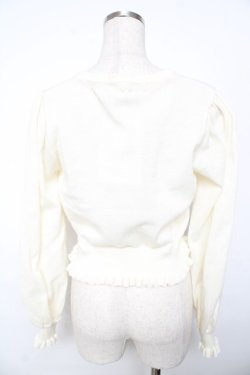 画像2: axes femme kawaii / クマパフェ刺繍ニットカーデ M 生成り Y-25-11-30-071-AX-TO-SZ-ZY