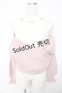 axes femme POETIQUE / カシュクールレイヤードプルオーバー M ピンク Y-25-11-30-072-AX-TO-SZ-ZY