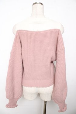 画像2: axes femme POETIQUE / カシュクールレイヤードプルオーバー M ピンク Y-25-11-30-072-AX-TO-SZ-ZY