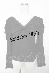 axes femme / 2WAYリボントップス F 黒 Y-25-11-30-074-AX-TO-SZ-ZY