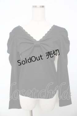 画像1: axes femme / 2WAYリボントップス F 黒 Y-25-11-30-074-AX-TO-SZ-ZY