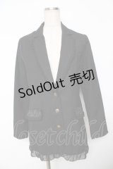 axes femme / マニッシュロングジャケット M 黒 Y-25-11-30-076-AX-JA-SZ-ZY