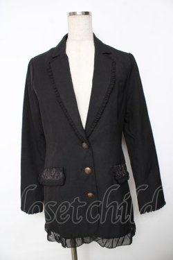 画像1: axes femme / マニッシュロングジャケット M 黒 Y-25-11-30-076-AX-JA-SZ-ZY