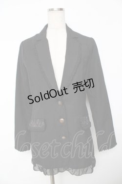 画像1: axes femme / マニッシュロングジャケット M 黒 Y-25-11-30-076-AX-JA-SZ-ZY