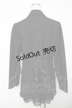 画像2: axes femme / マニッシュロングジャケット M 黒 Y-25-11-30-076-AX-JA-SZ-ZY