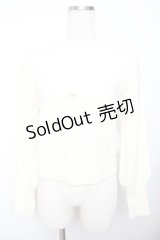 an another angelus / ローズ刺繍ケーブルニットプルオーバー  生成り Y-25-11-30-080-CA-TO-SZ-ZY