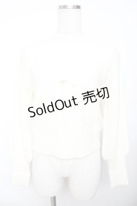 an another angelus / ローズ刺繍ケーブルニットプルオーバー  生成り Y-25-11-30-080-CA-TO-SZ-ZY