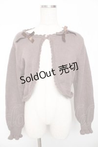 m petit by misako / AM*リボンニットボレロ M 中茶 Y-25-11-30-082-LO-TO-SZ-ZY