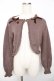 画像1: m petit by misako / AM*リボンニットボレロ M 中茶 Y-25-11-30-082-LO-TO-SZ-ZY (1)