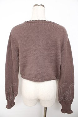 画像2: m petit by misako / AM*リボンニットボレロ M 中茶 Y-25-11-30-082-LO-TO-SZ-ZY
