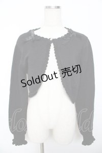 m petit by misako / AM*リボンニットボレロ M 中黒 Y-25-11-30-083-LO-TO-SZ-ZY