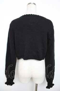 画像2: m petit by misako / AM*リボンニットボレロ M 中黒 Y-25-11-30-083-LO-TO-SZ-ZY