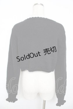 画像2: m petit by misako / AM*リボンニットボレロ M 中黒 Y-25-11-30-083-LO-TO-SZ-ZY