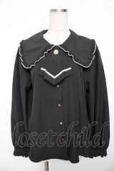 majoretty / タイ付きブラウス  黒 Y-25-11-30-084-LO-BL-SZ-ZY