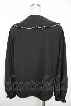 画像2: majoretty / タイ付きブラウス  黒 Y-25-11-30-084-LO-BL-SZ-ZY