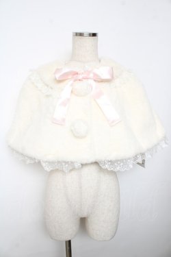 画像1: Mhite bird lolita / うさ耳ファーケープ  オフ Y-25-11-30-087-LO-CO-SZ-ZY