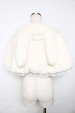 画像2: Mhite bird lolita / うさ耳ファーケープ  オフ Y-25-11-30-087-LO-CO-SZ-ZY