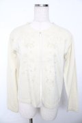 powder / バラモチーフカーディガン F アイボリー Y-25-11-30-094-LO-TO-SZ-ZY