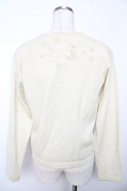 画像2: powder / バラモチーフカーディガン F アイボリー Y-25-11-30-094-LO-TO-SZ-ZY