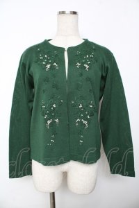 powder / バラモチーフカーディガン F グリーン Y-25-11-30-095-LO-TO-SZ-ZY
