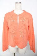 powder / バラモチーフカーディガン F オレンジ Y-25-11-30-096-LO-TO-SZ-ZY