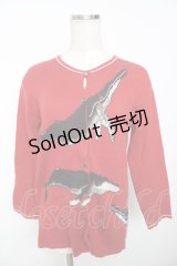 powder / クジラカーディガン F 赤 Y-25-11-30-097-LO-TO-SZ-ZY