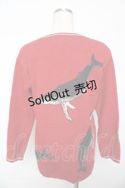 画像2: powder / クジラカーディガン F 赤 Y-25-11-30-097-LO-TO-SZ-ZY