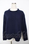 画像1: powder / ウールニット F 紺 Y-25-11-30-101-LO-TO-SZ-ZT611 (1)