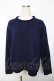 画像1: powder / ウールニット F 紺 Y-25-11-30-101-LO-TO-SZ-ZY (1)