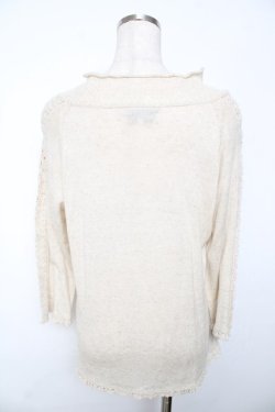 画像2: powder / 麻綿切り替えトップス F 生成り Y-25-11-30-103-LO-TO-SZ-ZY